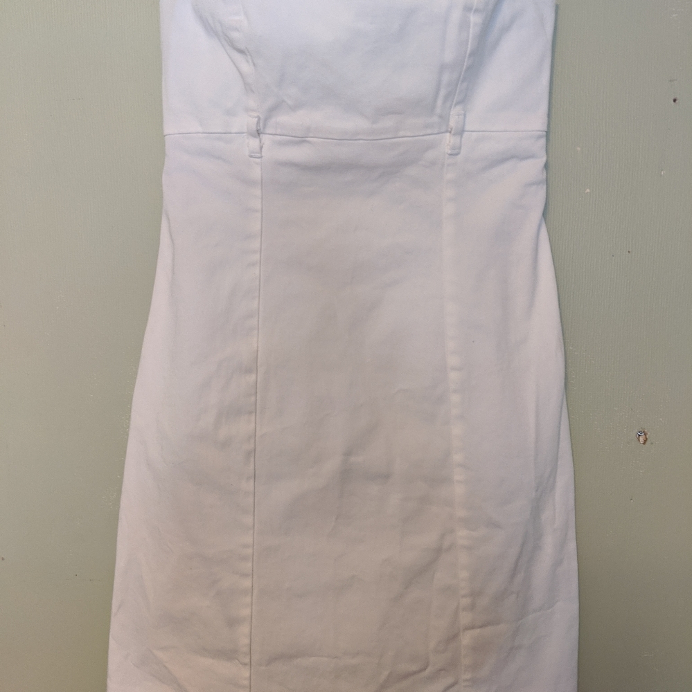 Strapless mini dress